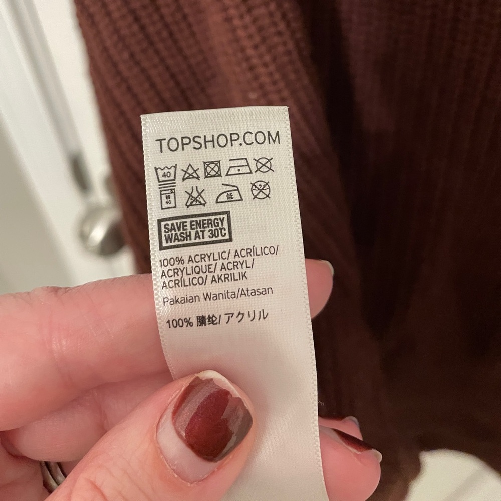 Topshop Button Slash Knit Sweater - Picture 8 of 8